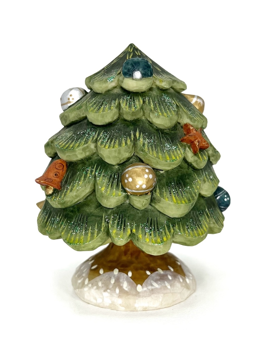G.Debrekht Decorated Tree 2003 Hand-Painted Figurine #59091-11 Christmas Vtg EUC